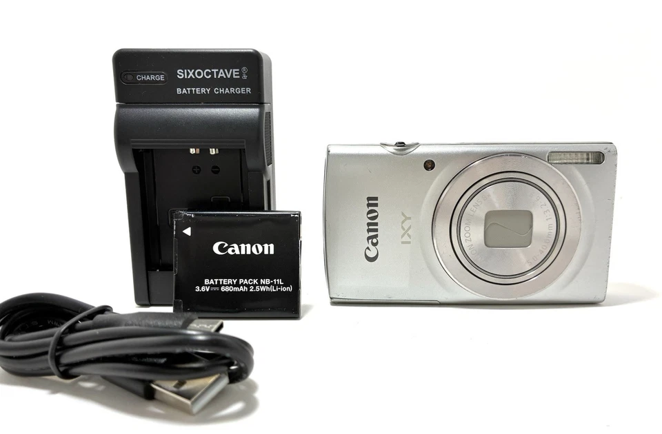Canon IXY 200 PowerShot ELPH 185 20MP Digital Camera Silve Japan [Excellent] #02 - image 2 of 4