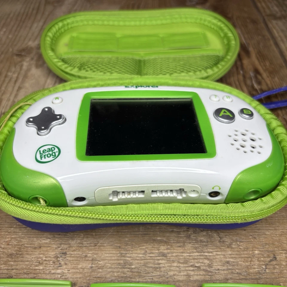 Leapfrog Leapster Explorer Learning Handheld Game System 3 Games Dora SpongeBob - Image 3 of 4