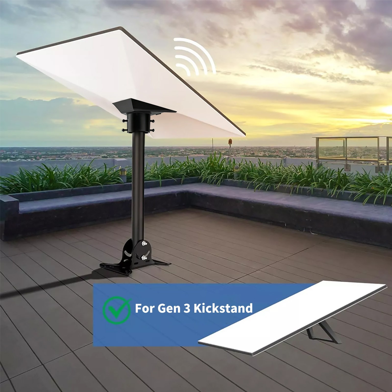 For Roof Starlink Gen 3 Mount 360° Adjustable Pivot Heavy Duty Outdoor Pole Kit — image 12