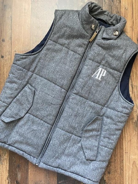 Men Audemars Piguet Vest Grey Wool 38 / M / 46