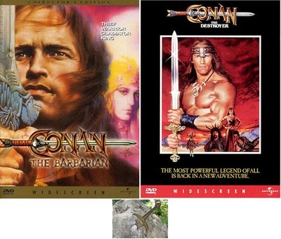 Arnold Schwarzenegger CONAN THE BARBARIAN & CONAN THE DESTROYER 2 DVD Set New