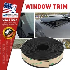 4M Rubber Seal Strip Car Front Rear Side Window Trim Weatherstrip Durable Black