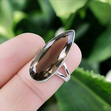 Smokey Quartz Ring 925 Sterling Silver Ring Handmade Gemstone Ring Women's Ring