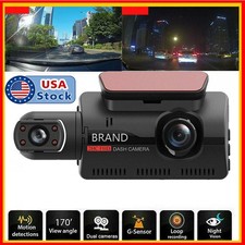 1080P Dual Lens Car DVR Dash Cam Video Recorder G-Sensor Front and Inside Camera