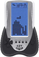 Retro Brick Game Console Big Blue Backlight Screen Built-In 23 Games Tank Battle