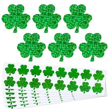 800Pcs Shamrock Shape Glitter Stickers St. Patrick's Day Holographic Stickers Lu