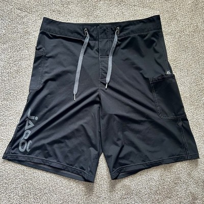 Jaco Clothing - Men's Size 32 Black White Logo MMA Train Fight Boxing Shorts