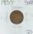 1915-S LINCOLN WHEAT CENT ~ FINE ~NICE COIN~