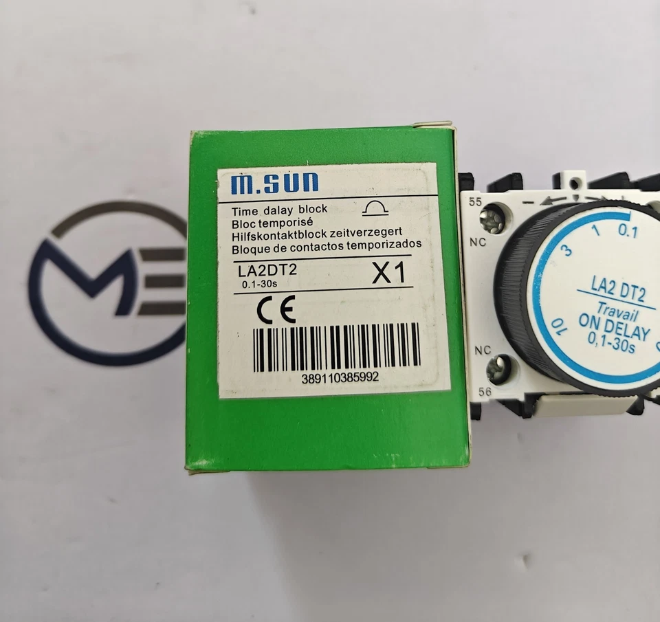 M.SUN LA2DT2 ADD ON CONTACTOR TIMING 0.1-30S LIVRAISON RAPIDE GRATUITE - Photo 2/4