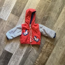 Vintage JPI Toddler Nylon Rocking Horse Embroidered Jacket 24 M