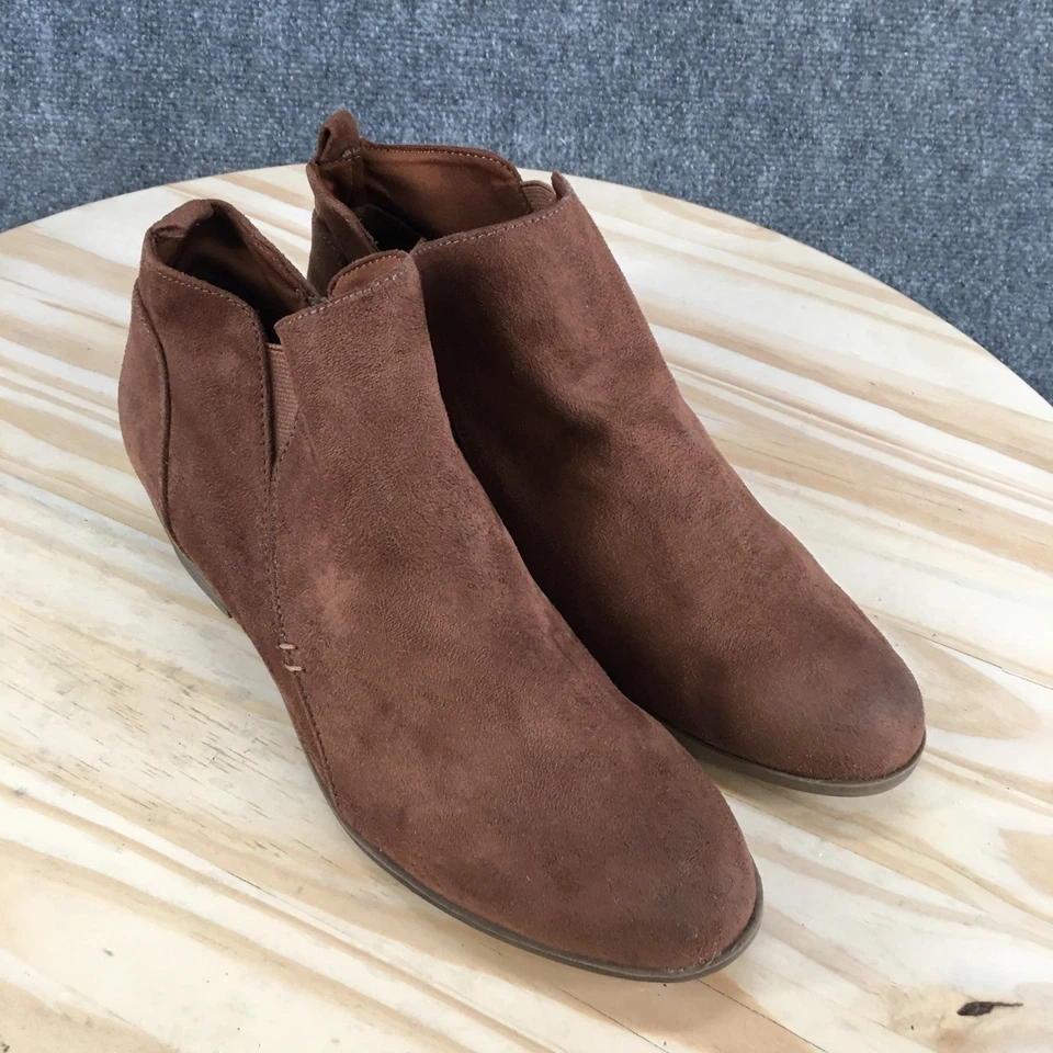 Arizona Jean Co Botas Mujer 10M Botín Marrón Imitación Cuero Cremallera Lateral Informal Foto 3 de 4