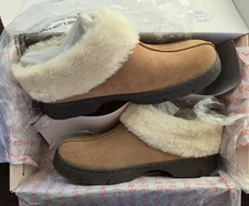 Easy Spirit Women's Glacier Slip-On Casual Clogs Brown Suede Size 8.5W