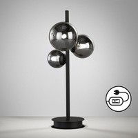 Rauchglas Tischleuchte Tischlampe Lampe Leuchte Led G9 Honsel Rauchglas