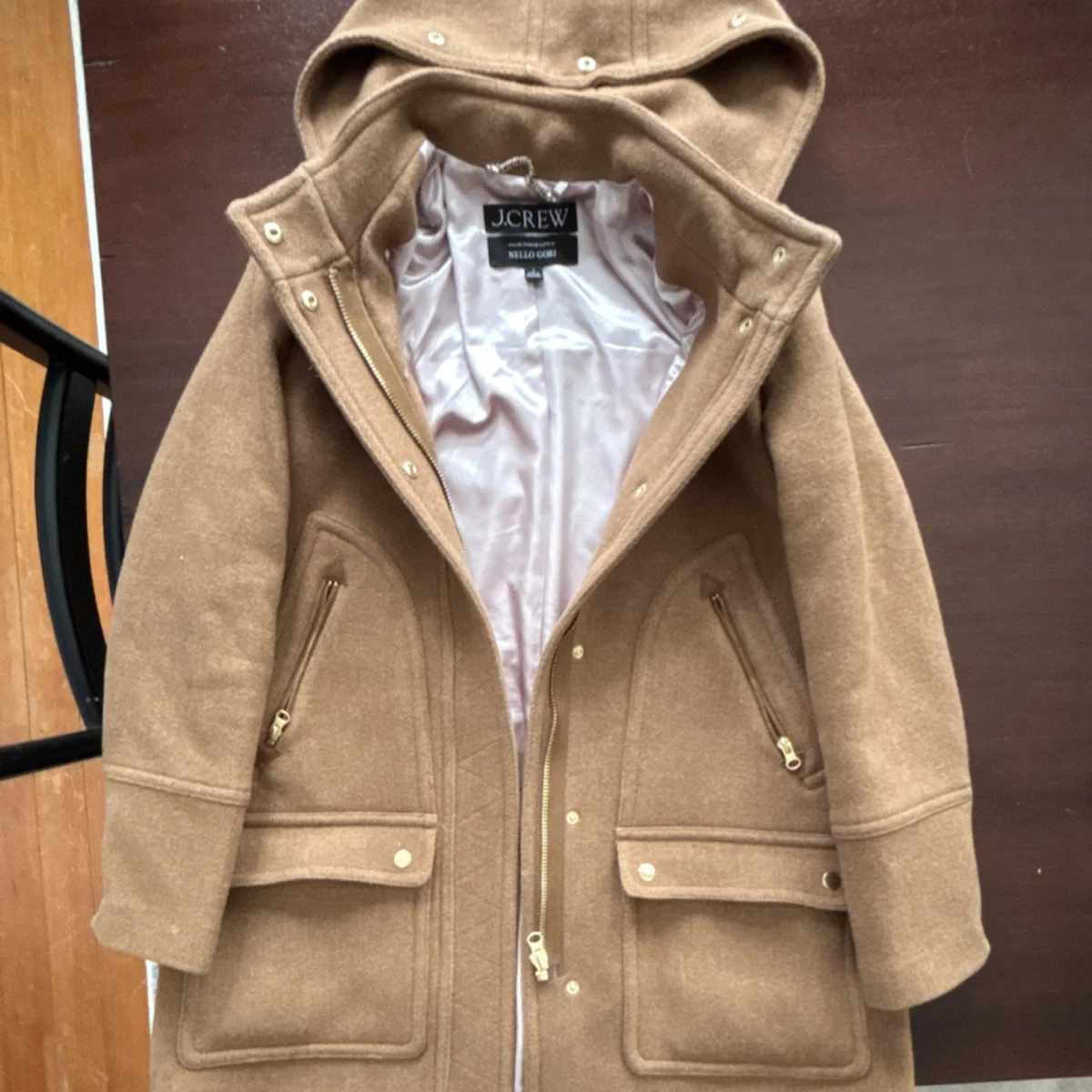 Veste Sherpa enfant unisexe J.Crew Crewcuts taille 10 bleu crème poches
