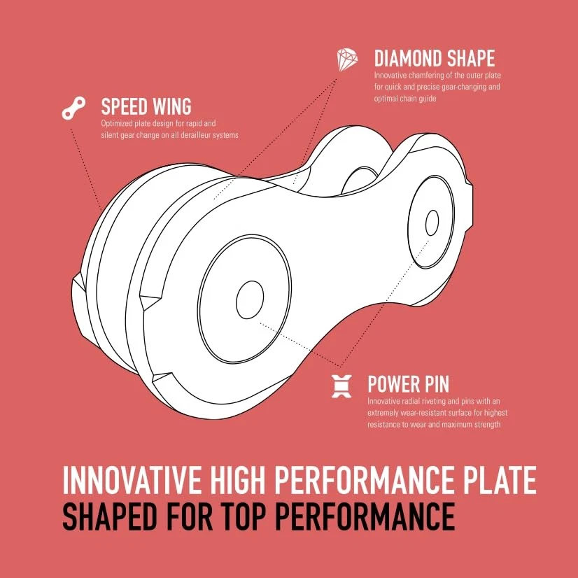 Cadena de bicicleta 12s0 12 velocidades 126 eslabones Foto 2 de 3