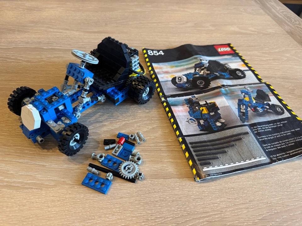 Lego Technic 854 Go Kart, A Few Missing Pieces With Instructions 1978. No Box., photo 1 of 5