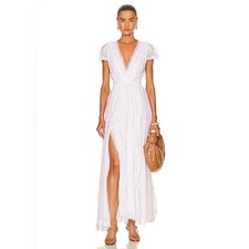 NWT LoveShackFancy Vania Cotton Cut-Out Maxi Dress White Sz Small $595