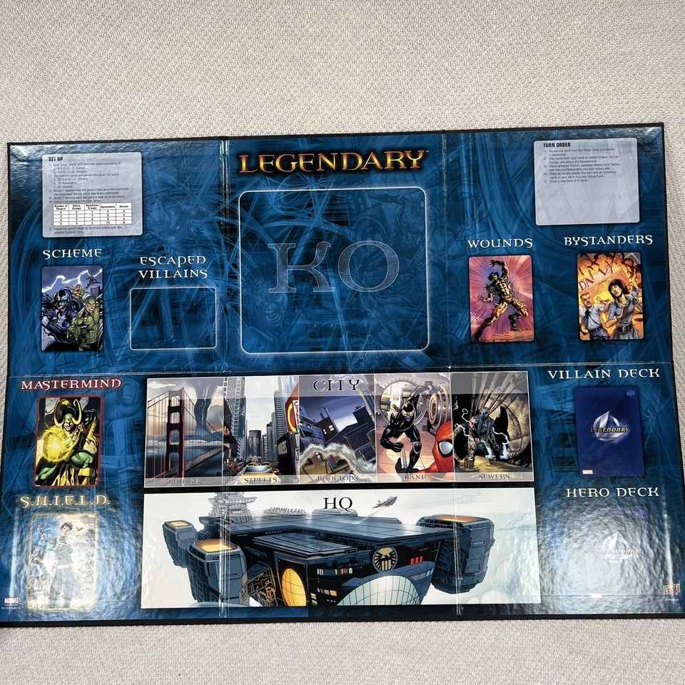 Marvel Legendary Deck Building Core Board Game - 560 Cards, Rules, Board, Box - Image 3 of 4