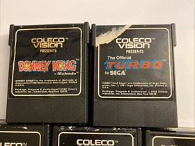 ColecoVision Games Lot Donkey Kong Smurf Subroc Lady Bug And Turbo Coleco Vision