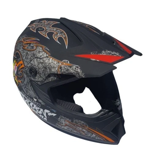 Crosshelm Helm Kinderhelm Motorradhelm Motocross Mejia schwarz matt Motorrad - Bild 4 von 4