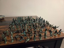 Large Lot Green Army Men Soldiers Vintage Style Plastic Military Figures 100