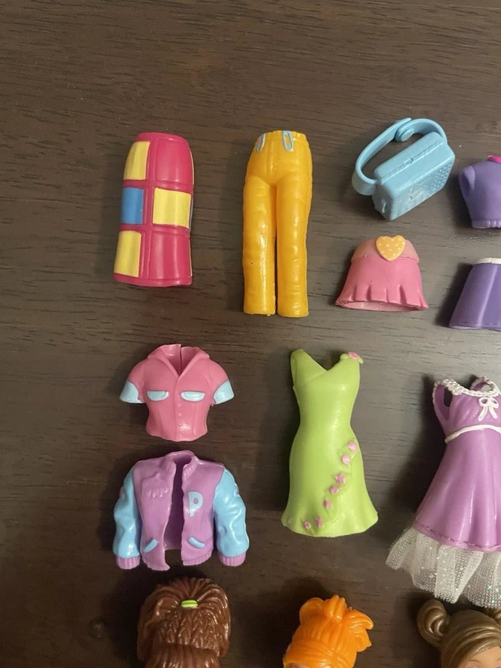 Vintage Polly Pocket Lot With Clothes And Dolls 20 Piece Vtg Toys - Image 2 of 4