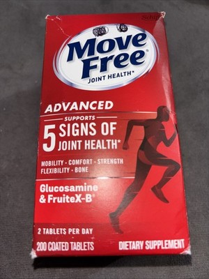 Schiff Move Free Advanced Joint Supplement, 200 Tablets, EXP 04/2028