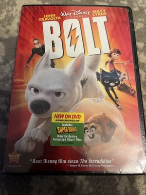 Bolt (DVD, 2008) New Sealed Walt Disney John Travolta Miley Cyrus Animated Flick