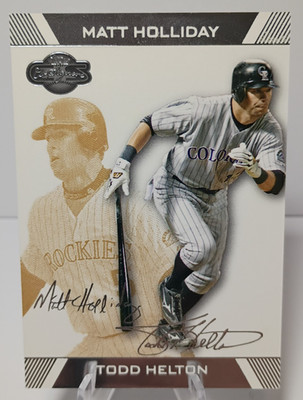 2007 Topps Co-Signers Matt Holiday Todd Helton Colorado Rockies #24 34/225 