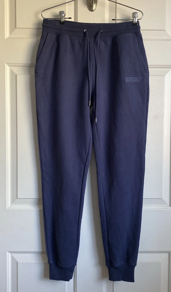 Pantalones deportivos Hurley Jogger para mujer M azul marino con cordón cintura 3 bolsillos Foto 2 de 4