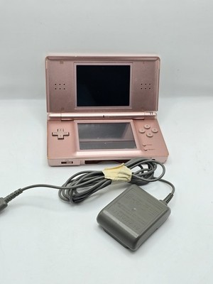 Nintendo DS Lite USG-001 Console Metallic Rose Console w/Charger - TESTED