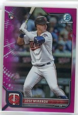 2022 Bowman Chrome #17 Jose Miranda Fuchsia Refractor #/299