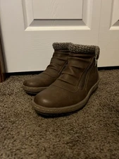 Spring Step L'artiste Relife Cleora Boots Womens 41  (9.5/10) Brown Sherpa Lined