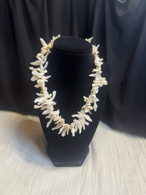 Artisan Mother Of Pearl Pale Pink 19   Fringe Style Necklace
