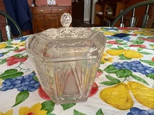 Bohemia Czechoslavakian Bowl With Cover Vintage