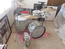  ROGERS WMP WOOD DYNASONIC SNARE DRUM WHITE MARINE PEARL GORGEOUS OVERALL COND !