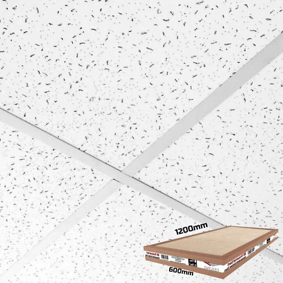 CEILING EXPERT SUSPENDED CEILING TILES Fine Fissured Surf ND Board 1195mm x 595mm 1200 x 600mm
