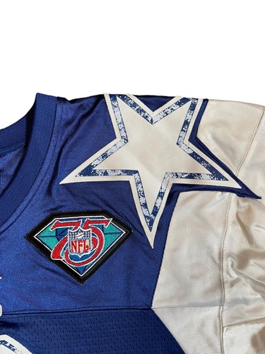 Dallas Cowboys Troy Aikman Jersey Apex Throwback Vintage NFL 75 Years Star L - Picture 5 of 12