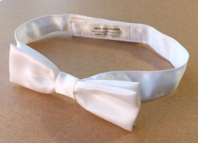 Vintage weiße Fliege fertig gebunden verstellbar HOCHZEIT BALL PARTY KREUZFAHRT KOSTENLOSER VERSAND
