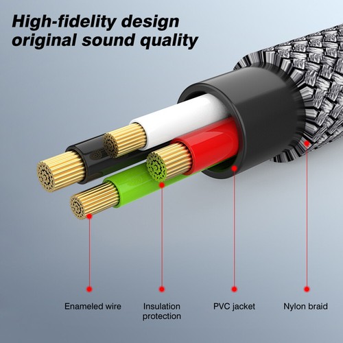 USB C to RCA Audio Cable Type C to 2 RCA for Speaker Amplifier Android Phone PC - Picture 5 of 11