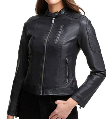 Biker Faux Leather Jacket | eBay