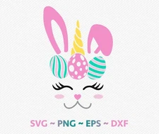 Easter Unicorn bunny SVG, Unicorn svg files, SVG files cricut, Digital download