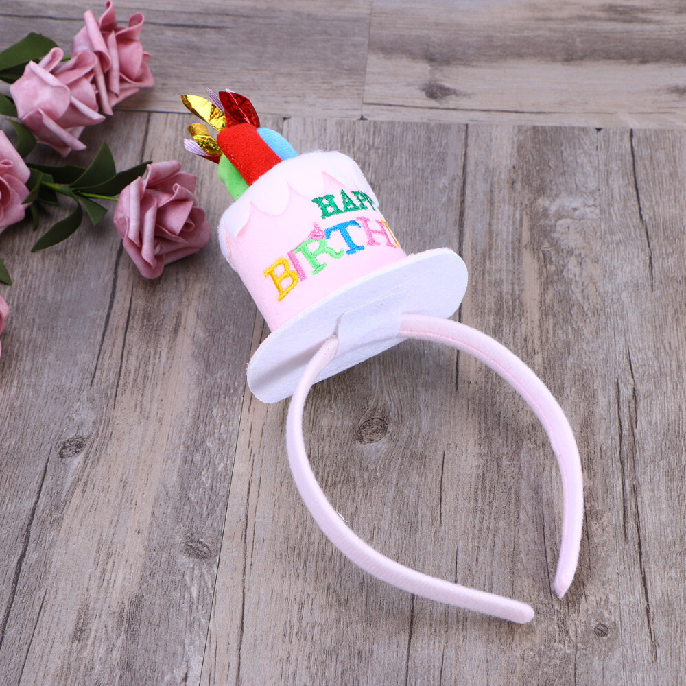 Birthday Candle Headband Cake Headwear Santa Hat for Adults Accessories