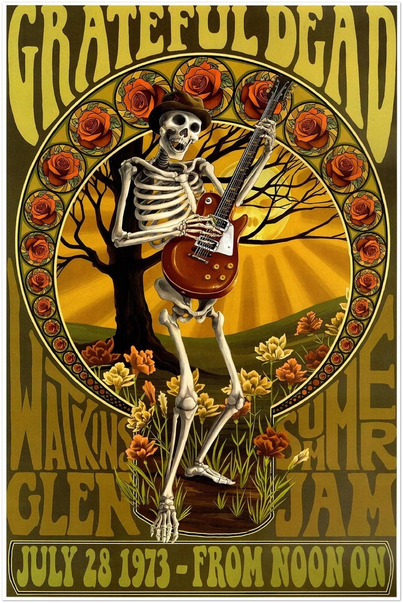 Grateful Dead - Watkins Glen 1973 Concert Poster (24 x 36 Inches