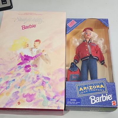 STARLIGHT WALTZ BARBIE DOLL 1995 LIMITED ED 14070 & ARIZONA JEAN BARBIE 