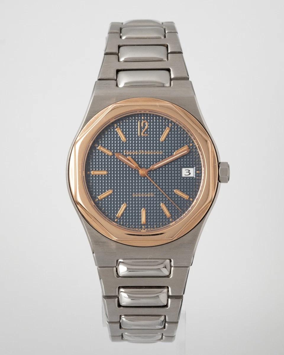 Girard Perregaux Laureato 36mm Automatic Watch 18K Gold Blue Dial