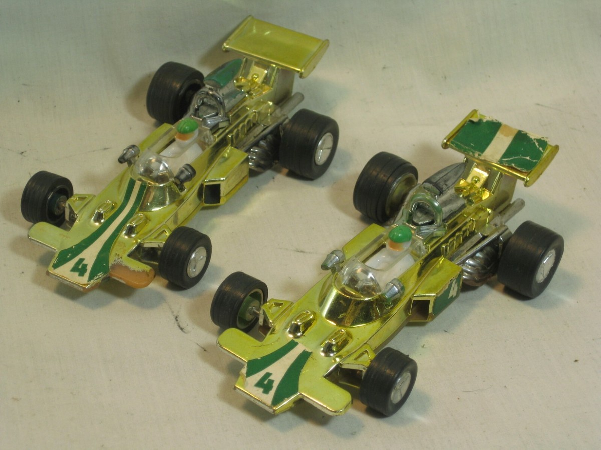 2 vintage ZEE No. 1044 Hong Kong toy race cars car auto