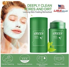 Green Tea Purifying Clay Stick Mask for Blackhead Remover Deep Clean Pore Unisex