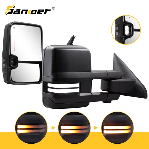 Tow Mirrors Switchback Heated for 2009-2018 Dodge Ram 1500 10-18 Ram 2500 3500