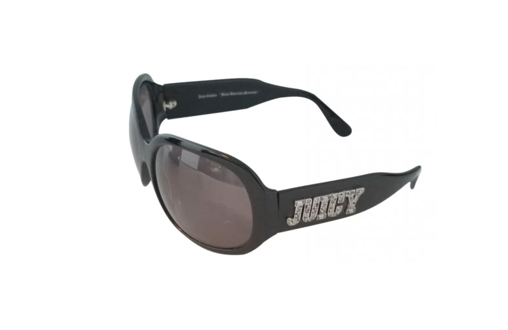 Juicy Couture Crystal Bling Sunglasses Juicy Couture Sunglasses with Rhinestone Logo and Case SUPER  main image 2